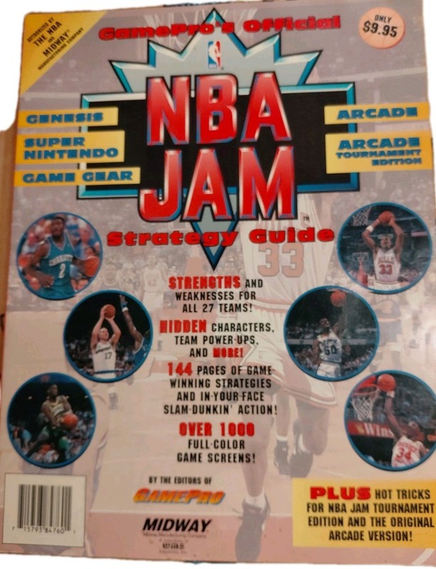 Gamepro's Official NBA Jam Strategy Guide SNES Genesis Infotainment 1994