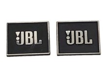 PAIR of Original Factory JBL L100 Metal Speaker Logo / Badges 1970s