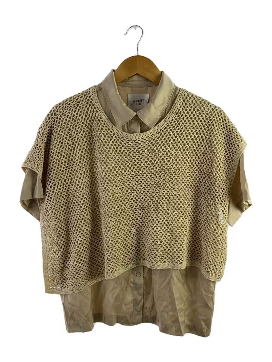 AMERI Short Sleeve Blouse, Free Size, Polyester, … - image 1