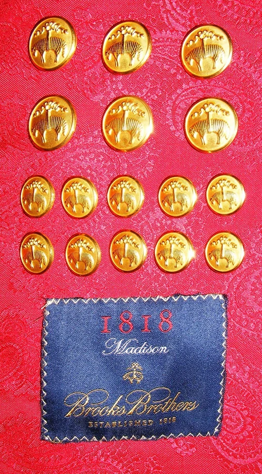 BROOKS BROTHERS SHEEP GOLDEN FLEECE WATERBURY DB BLAZER REPLACEMENT BUTTON SET - Image 2 of 4