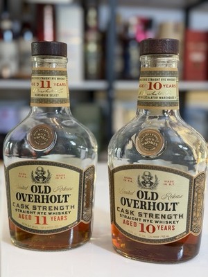 Anbruchflaschen Old Overholt Straight Rye Whiskey 10 + 11 Jahre Cask Strength