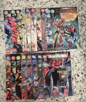 LEGO BIONICLE Lot #8 27 (Missing #19, #21) 2002 2005 DC Comics LEGO Club Set