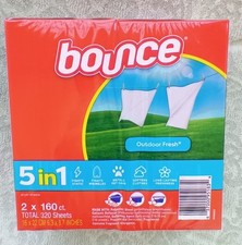 Bounce Fabric Softener Dryer Sheets Outdoor Fresh 320 ct