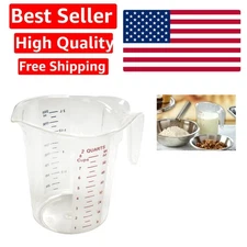 Easy-Read 2-Quart Polycarbonate Measuring Cup for Home and Professional Use