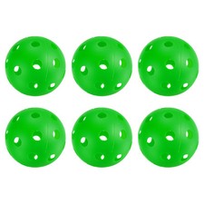 6 Pack Outdoor Pickleball Balls 26 Holes Pickleball for Amateurs Grass Green