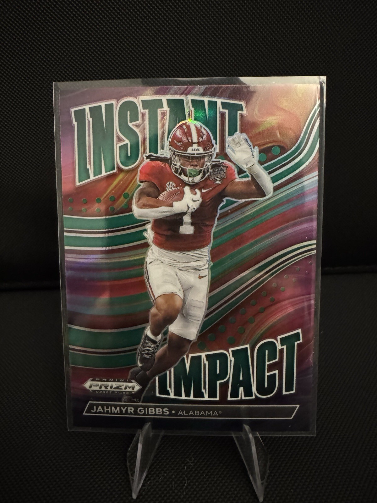 2023 Panini Prizm Draft Picks Instant Impact Emerald Jahmyr Gibbs RC II-18