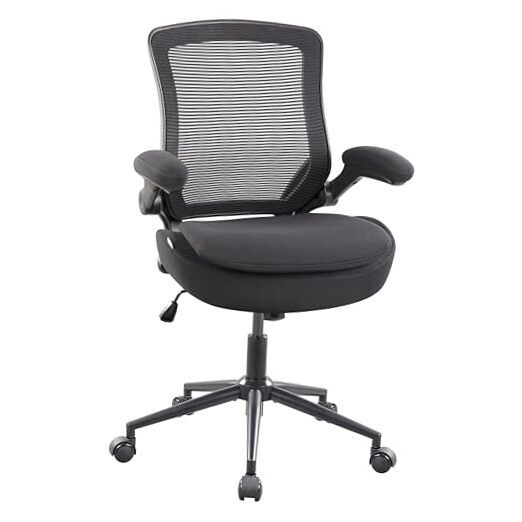 Ergonomic Mesh Office Computer Desk Chair,with Flip-Up BJZ-2850 All Black