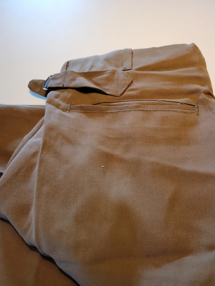Calças vintage Vanslacks. Tamanho 26 x 31. Novo com etiquetas marrom escuro cáqui HTF 1930s 1940s CE  - Imagem 4 de 4