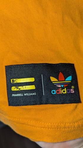 Camiseta Adidas Originales Pharrell Williams Naranja Brillante Grande - Agujero Pequeño - Imagen 2 de 6