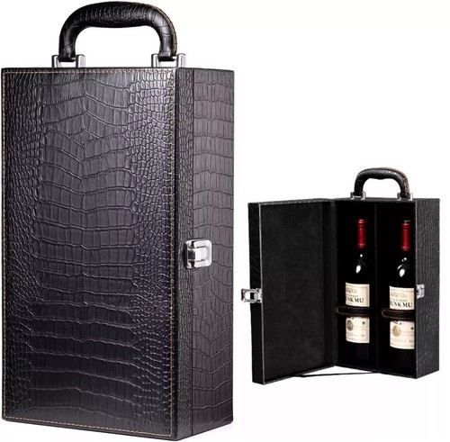 Bottle Wine Leather Wine Gift Boxes ,for WeddingTravel, Restaurant, Party, Gifts