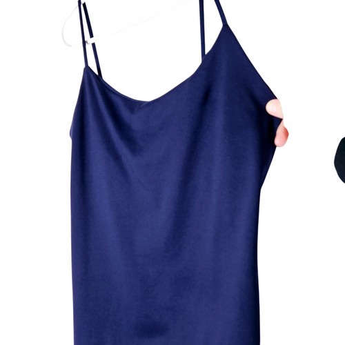 Womens Navy Blue UPF 50+ Cami Tank Top By JudyP M - Imagen 3 de 9