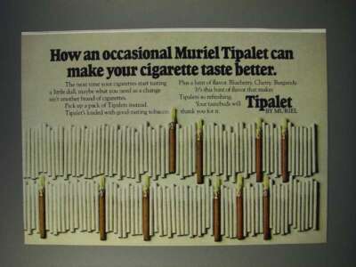 tipalet cigarette ad 1973 Muriel Tipalet Cigar Ad - An Occasional