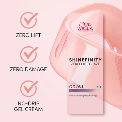 Wella Shinefinity Zero Lift Glaze Demi-Perm. Gel-Cream Color 2oz Pick Your Shade