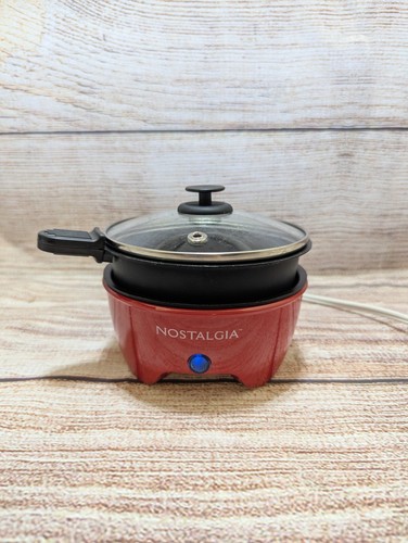 Nostalgia MyMini Noodle Cooker& Electric Skillet - Red *Discontinued Color* - Picture 2 of 9