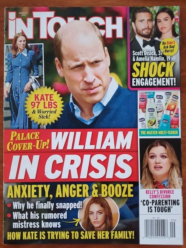 IN TOUCH MAGAZINE 1 MAR 2021 PRINCE WILLIAM COVER + KELLY CLARKSON