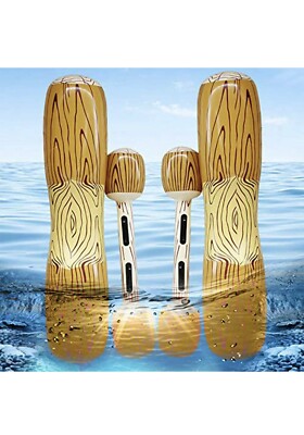 4Pcs Inflatable Pool Battle Log Rafts Games for Adults, Outdoor ...