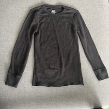 FRUIT OF THE LOOM Black BOYS THERMALS 2 Piece Set SIZE S 6/7 Shirt and Pants
