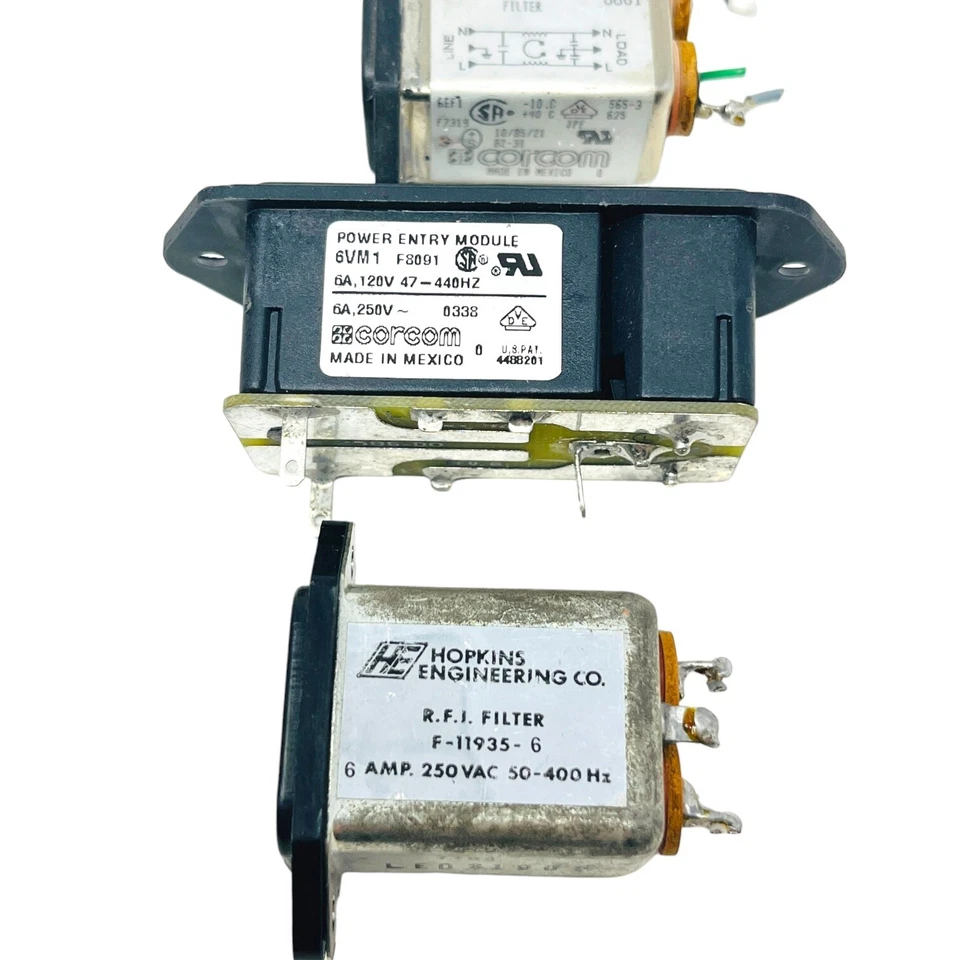 Módulo de entrada de energía surtido de 3 piezas - Corcom y Hopkins Foto 3 de 4