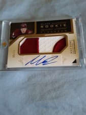 CAROLINA HURRICANES MAX DOMI ROOKIE AUTO PATCH CARD 2015 UD BLACK DIAMOND SSP/15