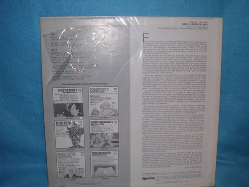 Ravel's Greatest Hits, RCA Red Seal, LSC-5002, Stereo, VG / VG - Imagen 2 de 2