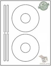 1000 CD/ DVD Labels Fits Size 5931, 8931, 8692 Laser Ink Jet 500 Sheets