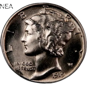 1919 Mercury Dime ~ Gem BU (Full Split Bands - FSB) ~~ 90% Silver