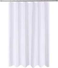 N Y HOME Extra Long Shower Curtain Liner Fabric 72 x 96 inches, Hotel Quality, W