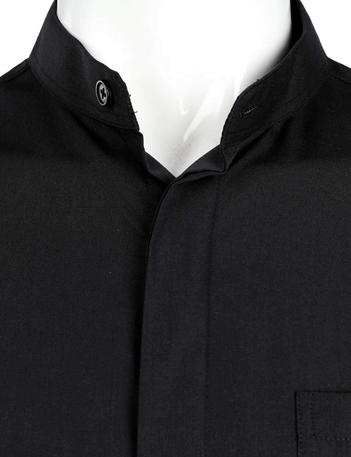 Long Sleeve Banded Collar Shirt 