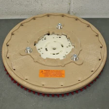 Tennant 16" Pad Driver Assembly 379016, Red Bristle, Malish Center-Lok