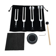 Tuning Forks Set-128Hz 136.1Hz 256Hz 384Hz For Chakra Yoga Meditation Healing