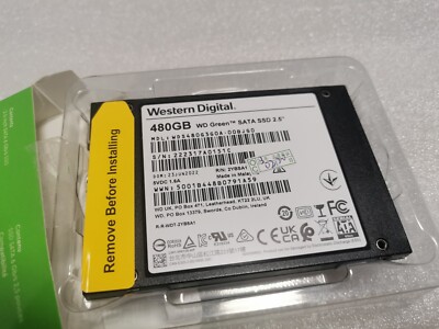 Fit Western Digital 480GB SSD Green 2.5'' Internal Solid State Drive WDS480G2G0A