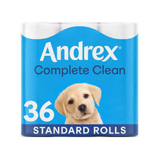 Image of Andrex Toilet Rolls 36, 72 or 108 Classic Clean Fragrancefree 2 Ply Toilet Paper