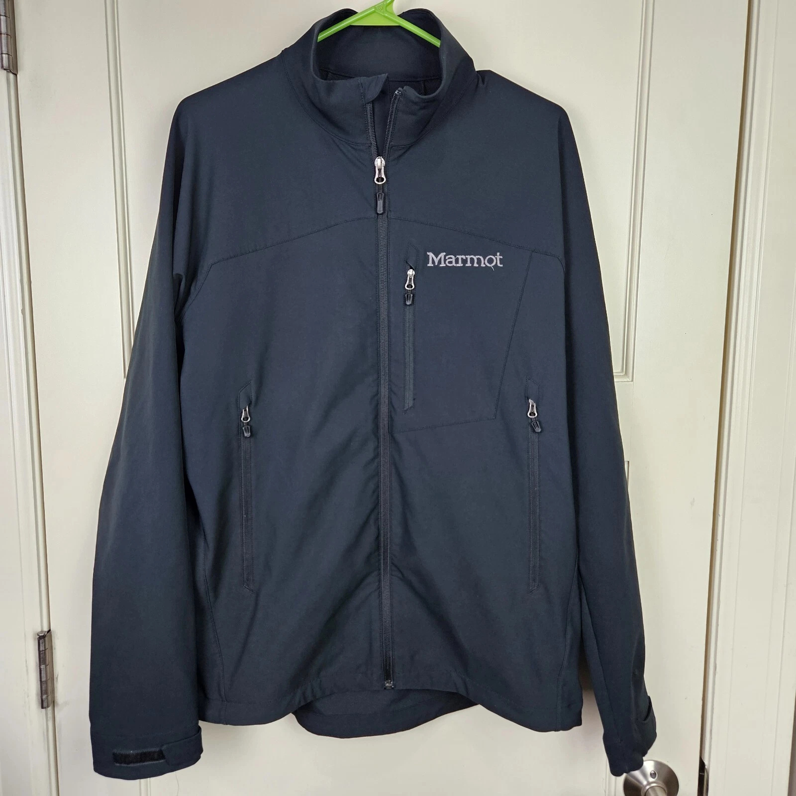 Marmot Jacket Mens Size L Black Full Zip Stretch SoftShell