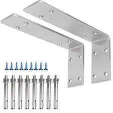 YUMORE L Bracket, 5" x 3" Max Load: 35lb/15KG Heavy Duty Stainless Steel 