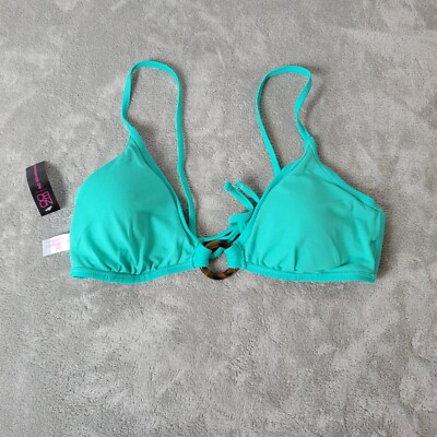 No Boundaries Womens Juniors Bikini Top XL 15 17 Green