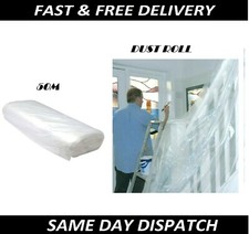 New HUGE Polythene DUST ROLL Sheet 2M X 50M Cover Strong Decorating Plastic