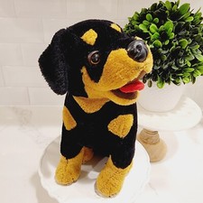 FAO SCHWARZ Rottweiler Plush Puppy Dog Soft Stuffed Animal Plush Toy
