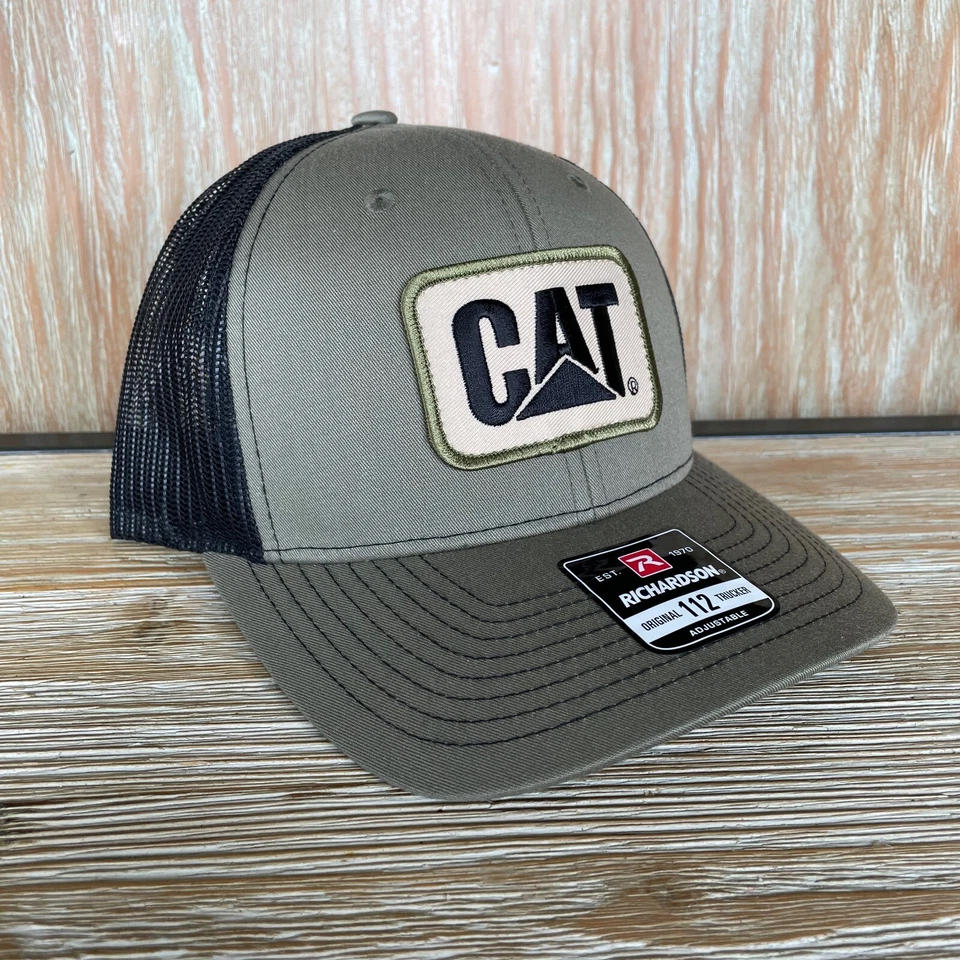 Винтажная нашивка на оборудование Caterpillar CAT — черная кепка дальнобойщика Richardson 112 - Изображение 4 из 4