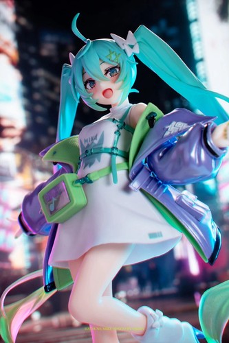 Modellino anime Hatsune Miku moda 19 cm abbigliamento casual action figure Miku - Foto 8 di 15