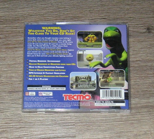 Monster Rancher CD GAME Sony PlayStation 1 1997 Virtual Monster Breeder TECMO - Picture 3 of 3