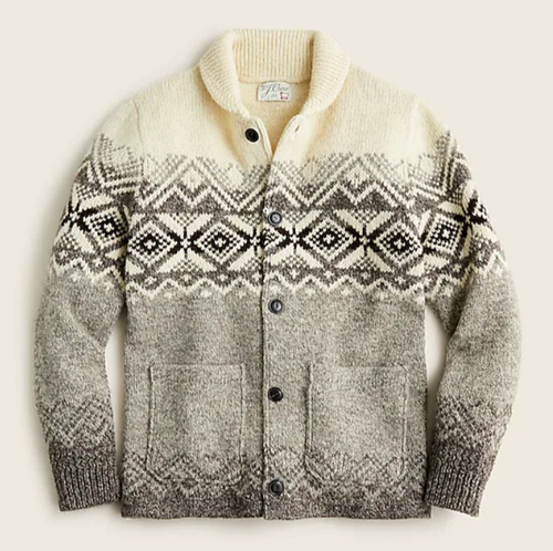 NWT J Crew Men's Fair Isle Chore Jacket 