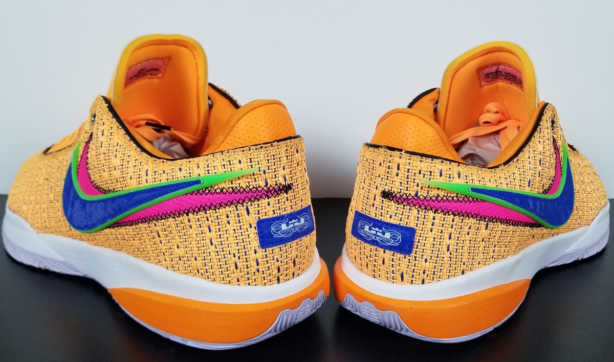 NIKE LEBRON XX 20 LASER ORANGE RACER BLUE BASKETBALL SHOES DJ5423