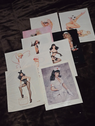 PLAYBOY Magazine Lot of 10 Different Vintage Pin Ups-Vargas/Olivia ETC ETC