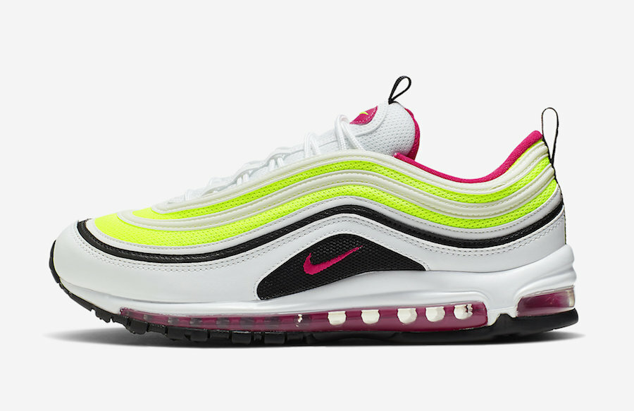 Nike Air Max 97 Volt Neon Glow Rush Розовый Белый черный CI9871-100 sz 10.5 Мужские