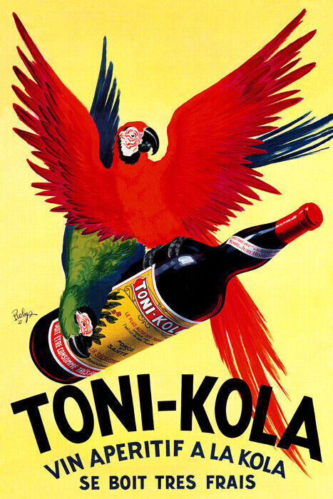 TONI KOLA VIN APERITIF A LA KOLA PARROT SPIRITS WINE ITALY VINTAGE