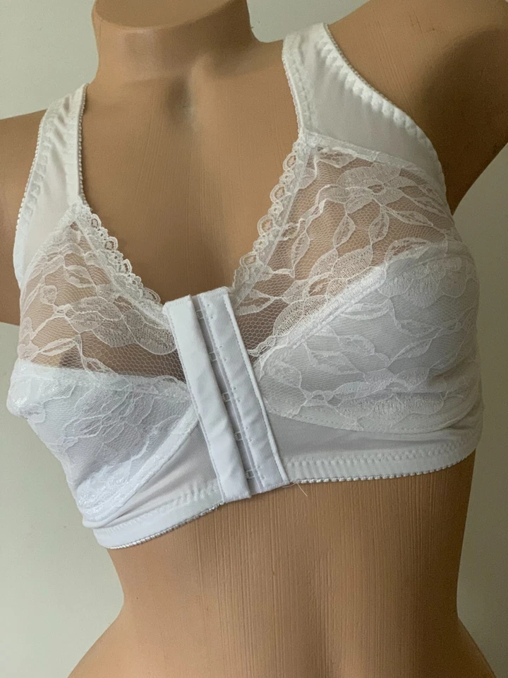 Nuevo Sujetador Soporte Postura Cierre Frontal Ligeramente Acolchado Blanco o Negro 34B-46E Foto 4 de 4