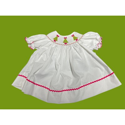white christmas dresses Ornament Smocked Dress 18 Month