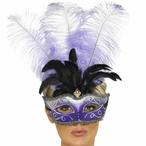 Cleminsta 6 Stück Venezianische Maskerade-Masken Mit Federn – Set In Schwarz, Silber, Rot Für Karneval, Halloween & Cosplay
