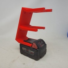 Fits Milwaukee M18 Triple Battery Wall Mount Holder Red 1 Organizer