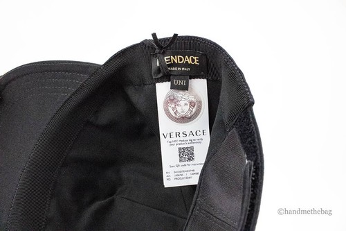 Fendi X Versace Fendace Black Cotton Adjustable Logo Baseball Cap Hat - Picture 3 of 5